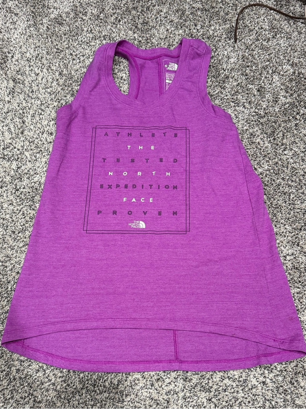 The North Face Women’s Purple XS Racerback Tank Lightweight Classic Fit Logo